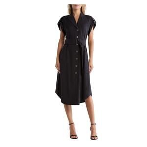 Ramy Brooke Haylie Navy pinstripe shirt dress business,casual  medium